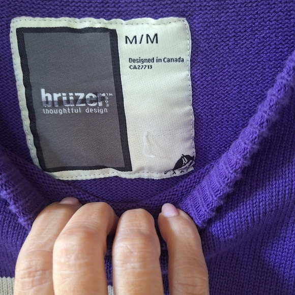 Bruzer purple Clemson Tigers Embroidered sweater Mens Size M Unisex - Picture 2 of 8